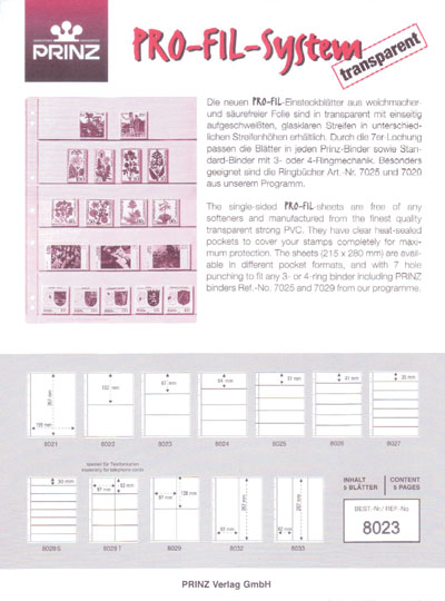 Prinz Pro-Fil 3 Pockets Banknote pages